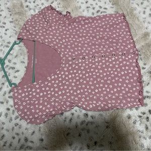 Pink flower blouse American eagle brand new